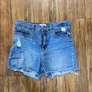 Denizen from Levi’s Women’s Distressed Blue Jean Shorts 12 - W31 High-Rise